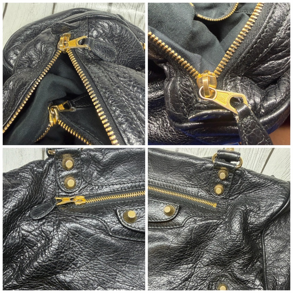 PRE LOVED Balenciaga Leather Top Handle Medium Leather Giant 12 City Bag - Picture 11 of 16